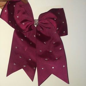 Burgundy hair bow